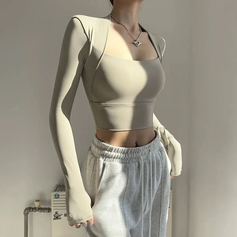 Sleek Fit Long Sleeve Yoga Top